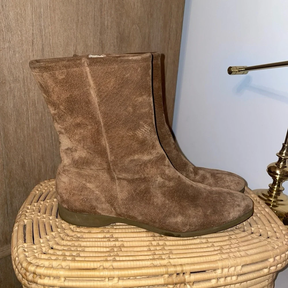 Hush Puppies Brushed Pigskin Boot with Faux Shearling Lining Sz 9/ 9.5